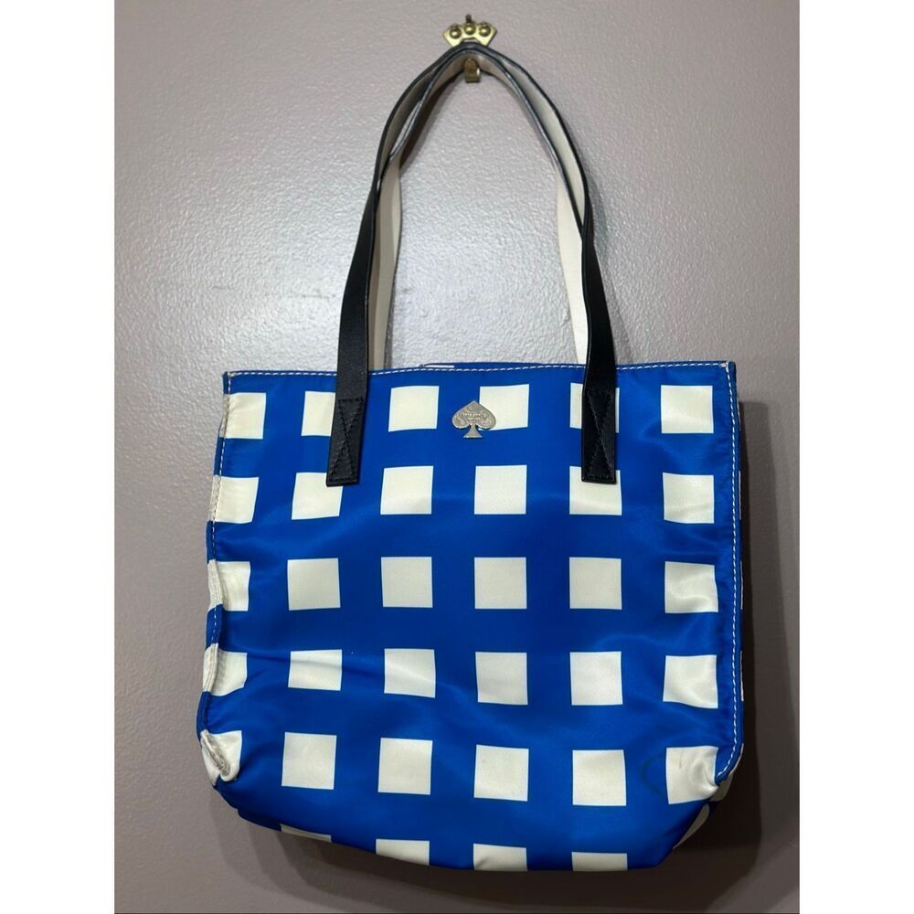 Kate Spade Purse Berry Street Elise Checkered Tote Handbag Purse - Picture 2 of 5